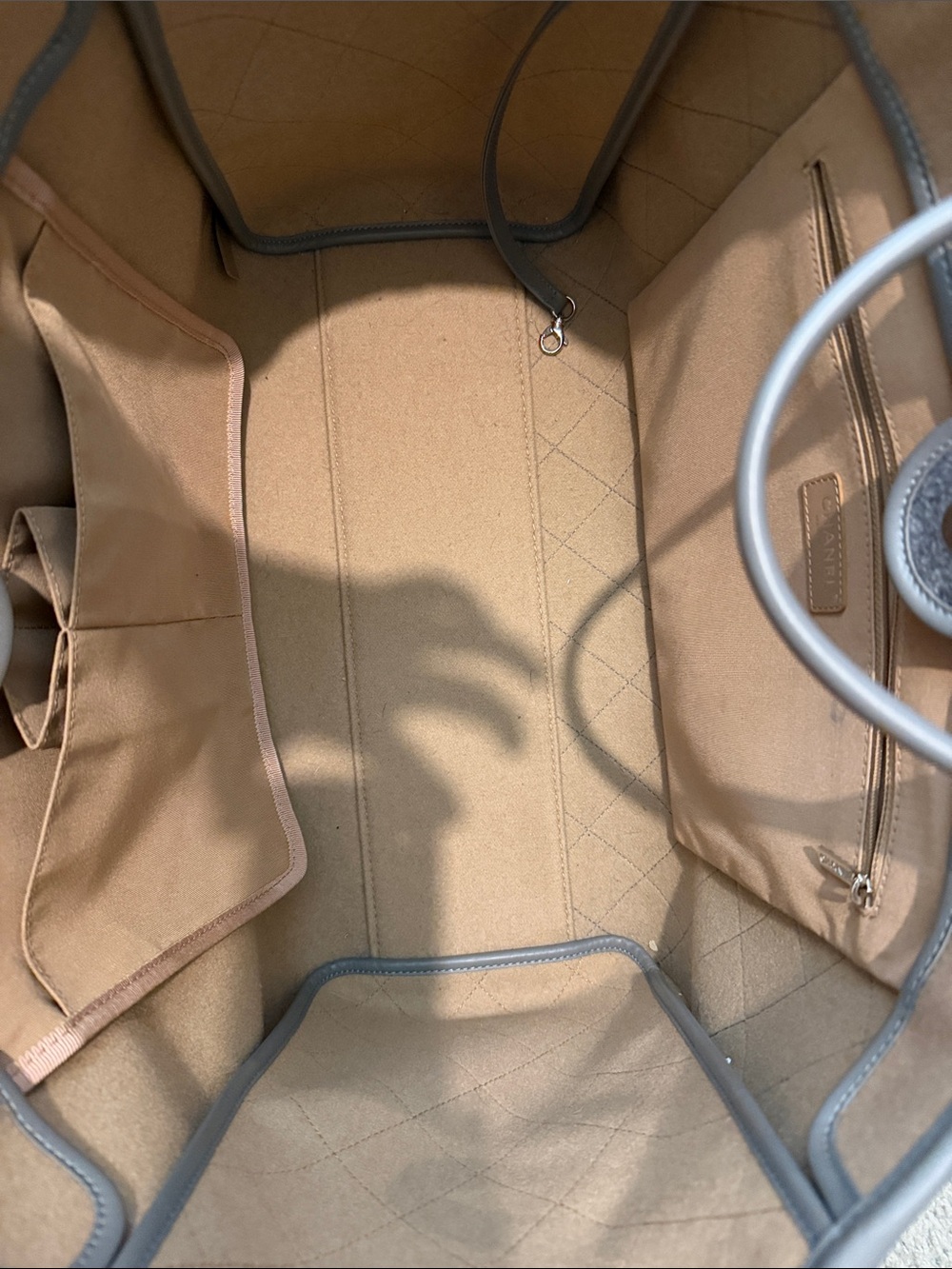 CHANEL Gray Deauville Tote-RARE! - Picture 12 of 15